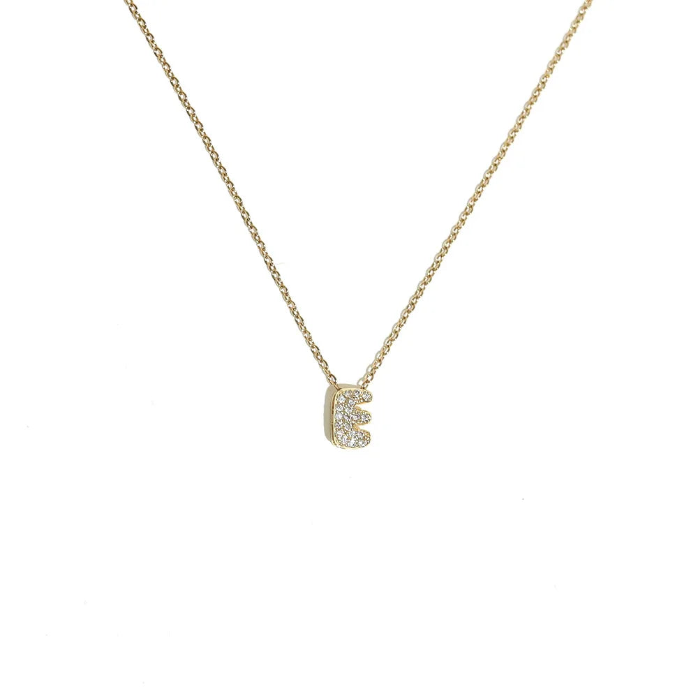 Dames chokerketting met minimalistische initiaalhanger e