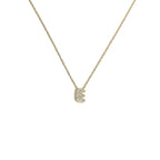Dames chokerketting met minimalistische initiaalhanger e