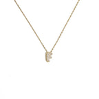 Dames chokerketting met minimalistische initiaalhanger f