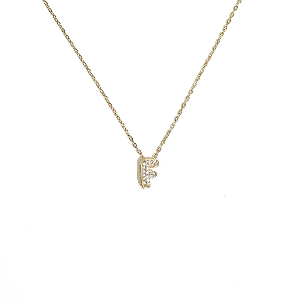 Dames chokerketting met minimalistische initiaalhanger f