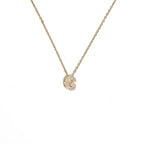 Dames chokerketting met minimalistische initiaalhanger g