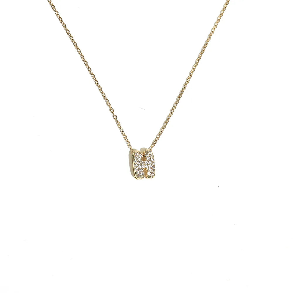Dames chokerketting met minimalistische initiaalhanger h