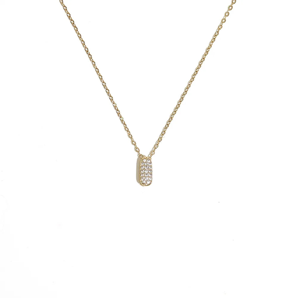 Dames chokerketting met minimalistische initiaalhanger i