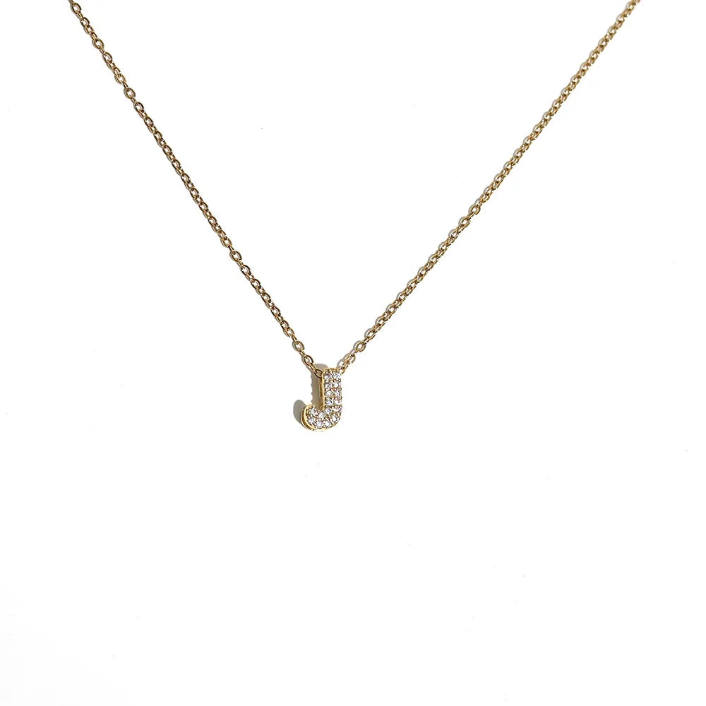 Dames chokerketting met minimalistische initiaalhanger j