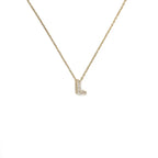 Dames chokerketting met minimalistische initiaalhanger l