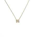 Dames chokerketting met minimalistische initiaalhanger m