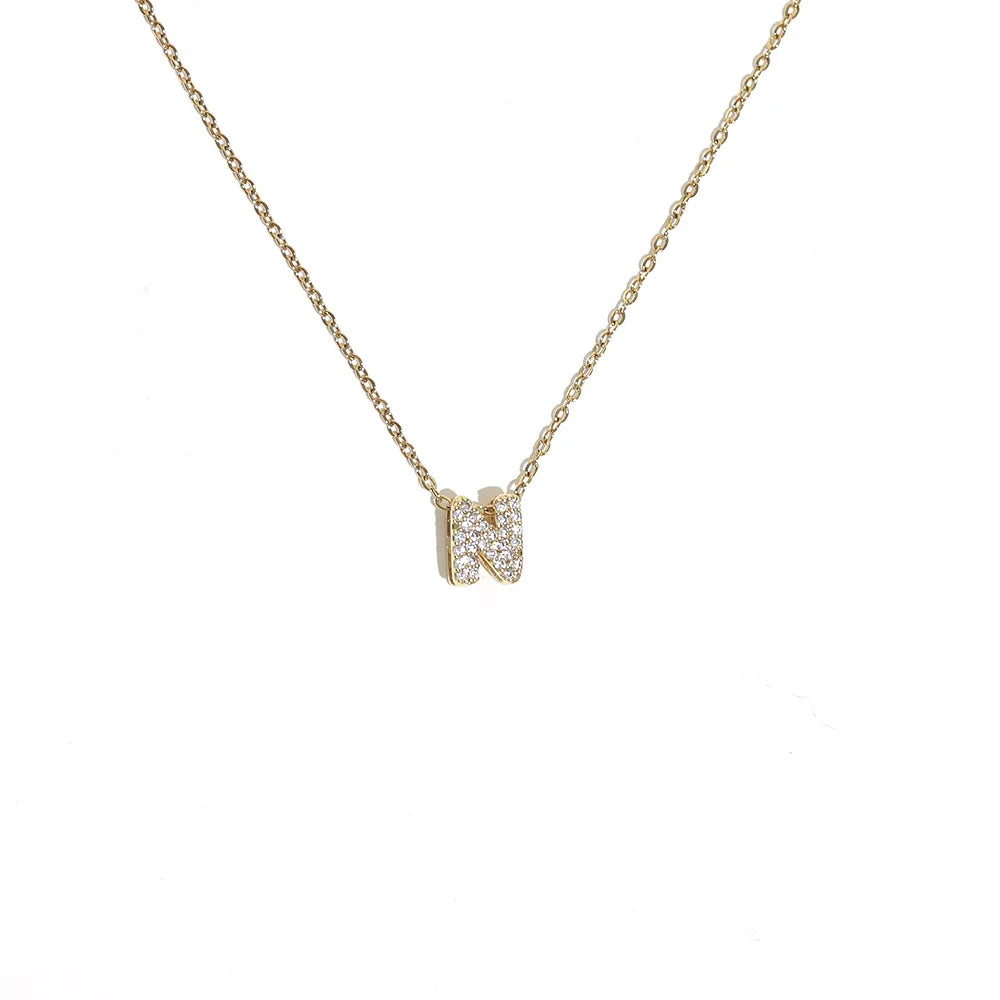 Dames chokerketting met minimalistische initiaalhanger n