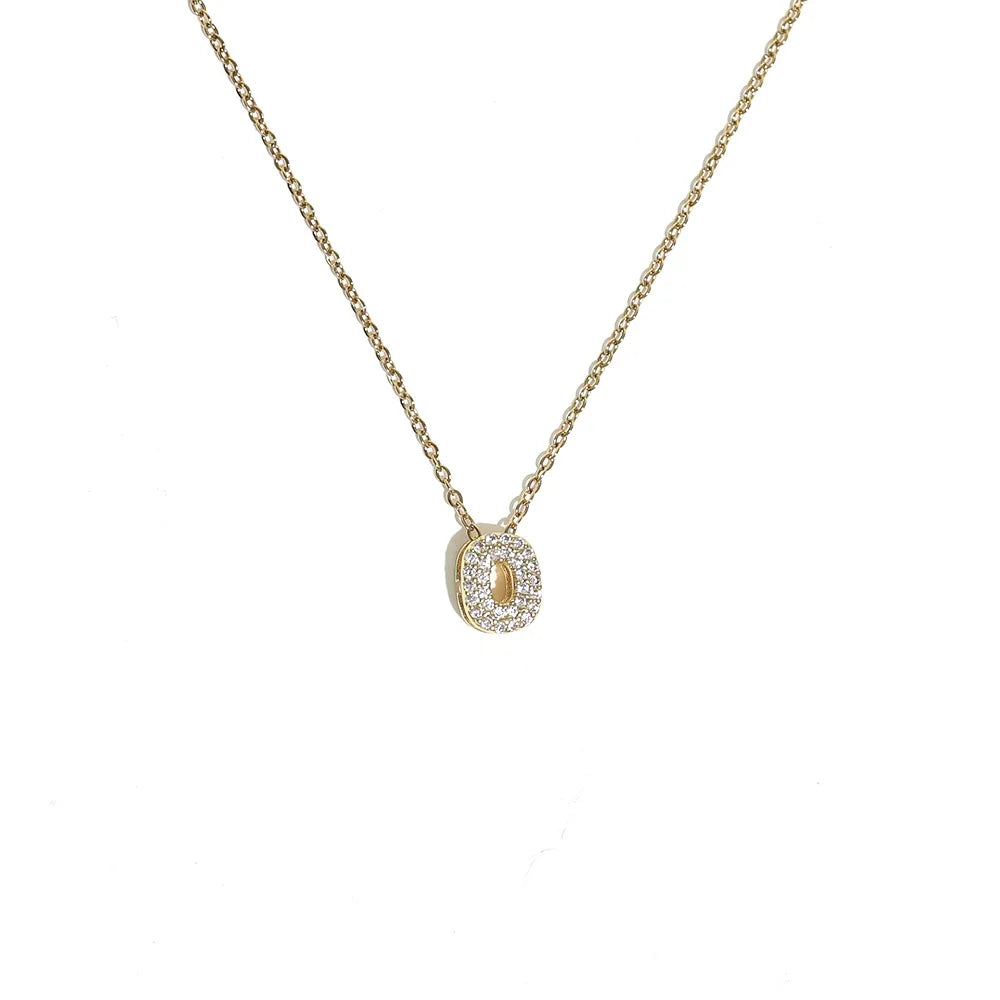 Dames chokerketting met minimalistische initiaalhanger o