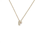Dames chokerketting met minimalistische initiaalhanger p