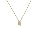 Dames chokerketting met minimalistische initiaalhanger q