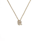Dames chokerketting met minimalistische initiaalhanger r