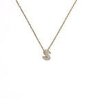 Dames chokerketting met minimalistische initiaalhanger s