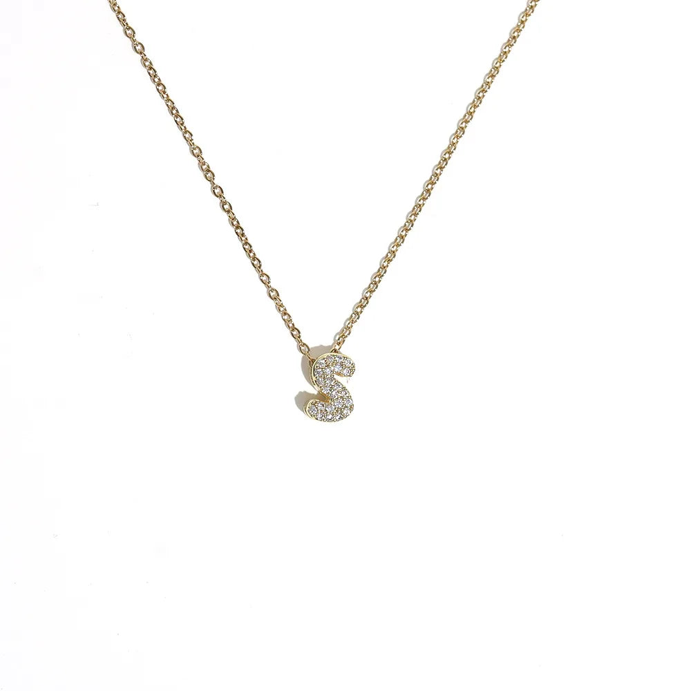 Dames chokerketting met minimalistische initiaalhanger s