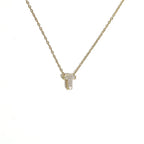 Dames chokerketting met minimalistische initiaalhanger t