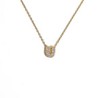 Dames chokerketting met minimalistische initiaalhanger u