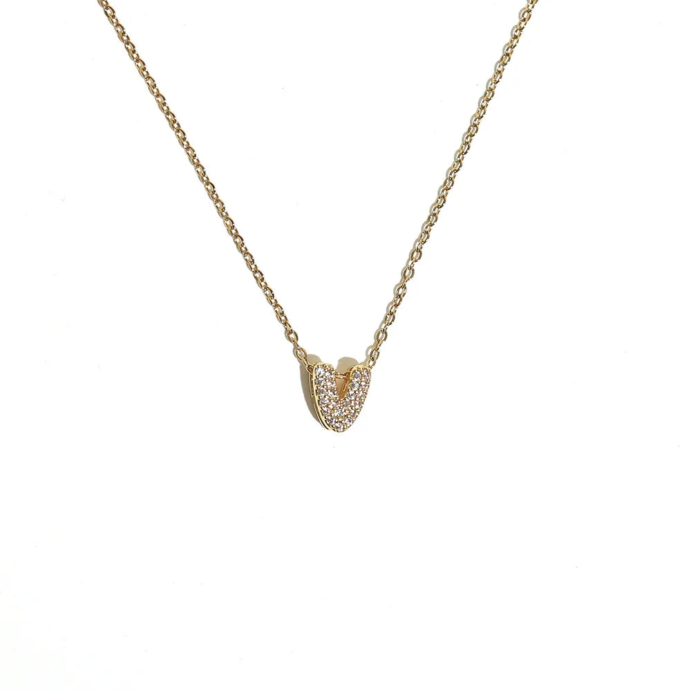 Dames chokerketting met minimalistische initiaalhanger v