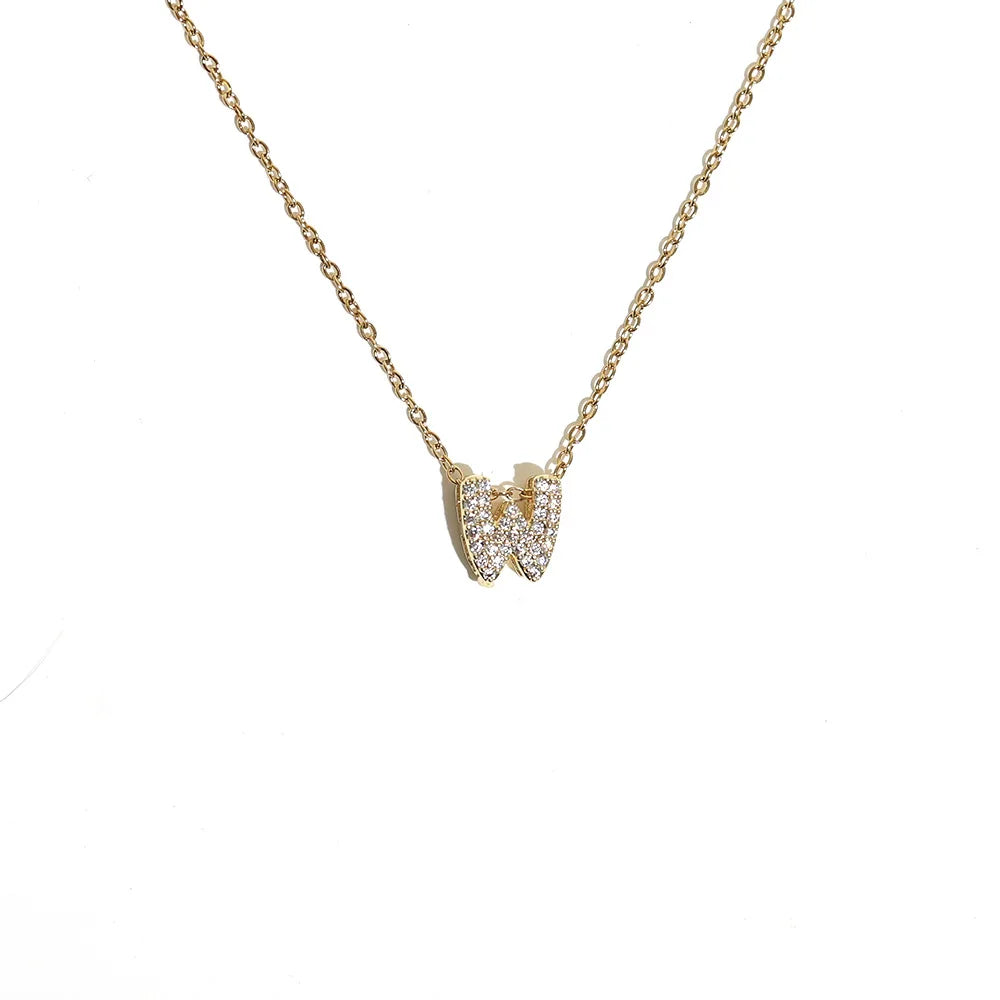 Dames chokerketting met minimalistische initiaalhanger w