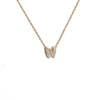 Dames chokerketting met minimalistische initiaalhanger w