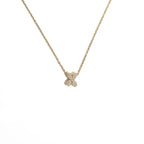 Dames chokerketting met minimalistische initiaalhanger x