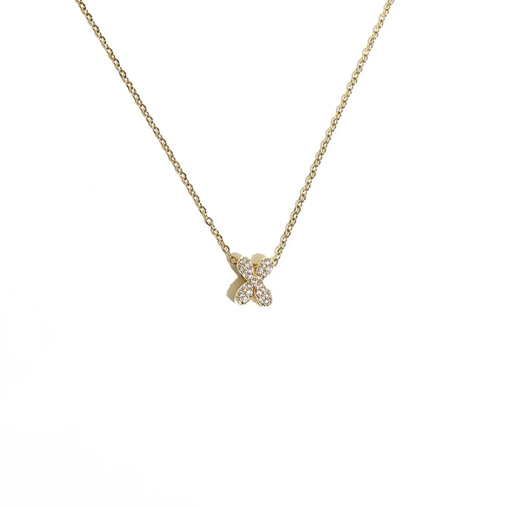 Dames chokerketting met minimalistische initiaalhanger x