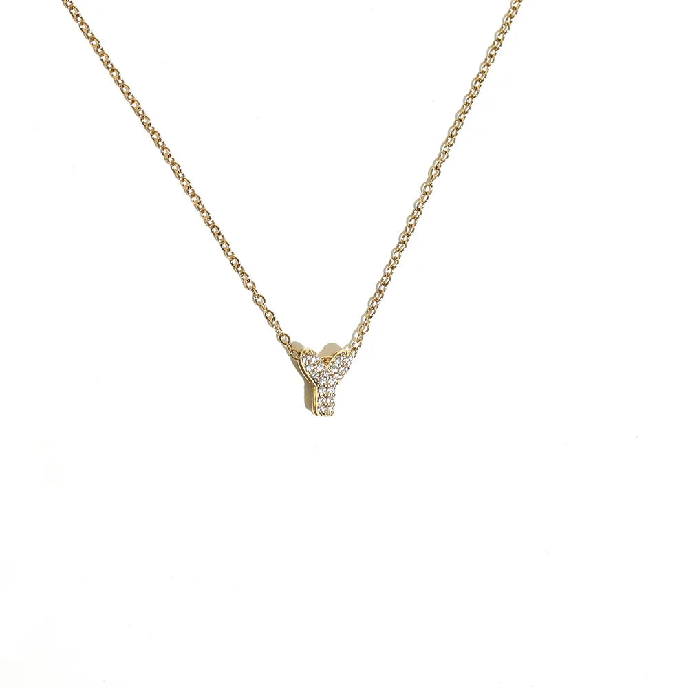 Dames chokerketting met minimalistische initiaalhanger y