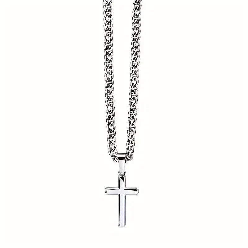 Collier pour homme avec pendentif en forme de croix