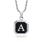 Herenketting met hexagonale initiaalhanger a