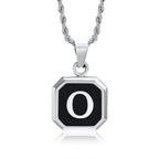 Herenketting met hexagonale initiaalhanger o