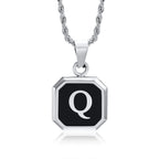 Herenketting met hexagonale initiaalhanger q