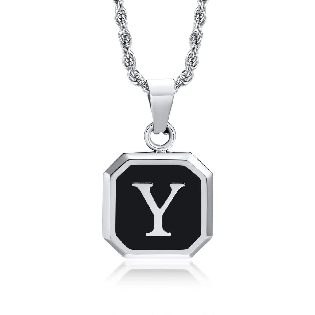 Herenketting met hexagonale initiaalhanger y