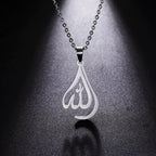 Halsketting voor man of vrouw met Arabische Allah-hanger moslim islam zilver