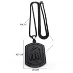 Halsketting voor man of vrouw met hexagonale Allah Arabisch moslim islam hanger