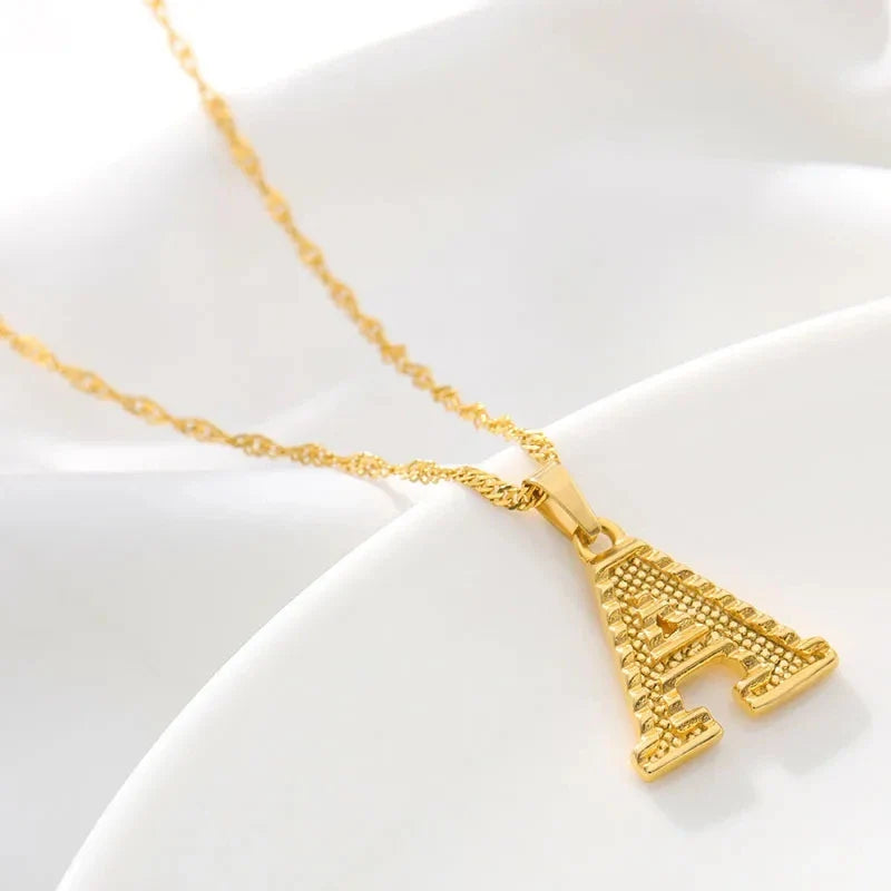 Halsketting voor man of vrouw met initiale hanger - letter 