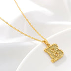 Heren- of damesketting met gepersonaliseerde initiaalhanger b