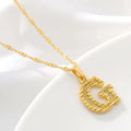 Heren- of damesketting met gepersonaliseerde initiaalhanger g