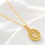 Heren- of damesketting met gepersonaliseerde initiaalhanger o