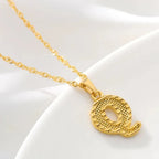 Heren- of damesketting met gepersonaliseerde initiaalhanger q