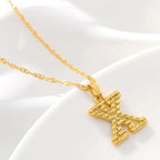 Heren- of damesketting met gepersonaliseerde initiaalhanger x