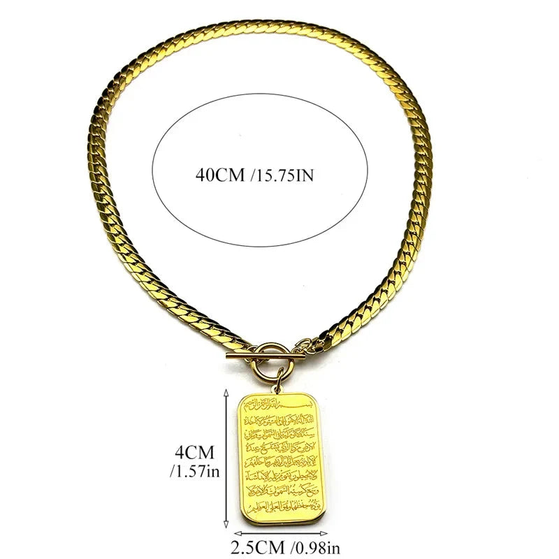 Choker met Arabische islamitische Ayatul Kursi hanger