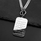 Choker met Arabische islamitische Ayatul Kursi hanger in zilver
