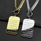 Choker met Arabische islamitische Ayatul Kursi hanger in goud