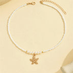 Collier Ras de Cou avec Pendentif Coquillage Etoile de Mer