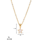 Gouden choker met sterhanger bezet met zirkonia