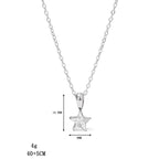 Zilveren choker met sterhanger bezet met zirkonia