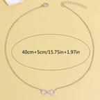 Choker met fonkelende oneindigheidshanger