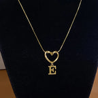 Chokerketting met initiaalhanger en hart - letter 
