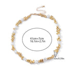 Collier Ras de Cou avec Pendentifs Perles pour Femme