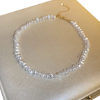 Witte Choker Ketting met Parels