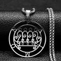 Satanische Ketting Hanger Demonische Geest paimon