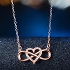 Infinity symbool ketting dames hart hanger